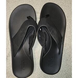 Flojos Men's Flip Flop Thong Sandals | Black | US 13  (Without Box)